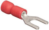 Morris Products 10114 Spade Terminal, Vinyl Insulated, Red, 22-16 Wire Size, #8 Stud Size (Pack of 100)