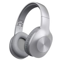 Active Noise Cancelling Headphones, Letscom Bluetooth Headphones with Mic Deep Bass Wireless Headphones Over Ear, 25H Playtime, Soft Protein Earpads for Travel Work TV PC Cellphone - Silver