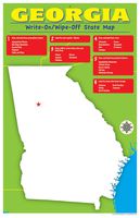Gallopade Publishing Group Georgia Write-On/Wipe-Off Desk Mat, State Map (9780635106872)