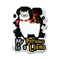 3 PCs Stickers My Patronus is A Llama Love Funny Llama Lover Stuff 4 × 3 Inch Vinyl Die-Cut Decals for Laptop Window