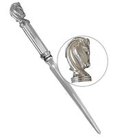 Silver Nickel Plated Metal Letter Opener, Pegasus Stallion Style, Envelope Slitter or Paper Knife for Mail