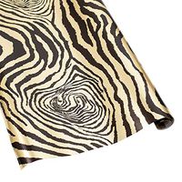 Caspari Zebras 30 in. x 5 ft. Wrapping Paper in Gold Foil, 3 Rolls Included