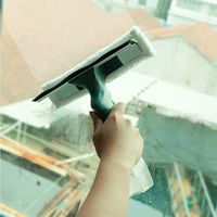 3 in 1 Window Clean Brush Squeegee Scrubber with Spray Bottle Multi-Purpose Spray Cleaning Brush for Car Windshield Glass Shower Door Mirror etc