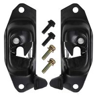 Left & Right Pair Tailgate Latch Lever, Rear Gate Lock Latch with Striker Bolt, Fit for 1999-2007 Chevy Silverado GMC Sierra Cadillac Escalade EXT, Replace # 15921948 15921949