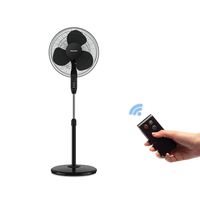 PELONIS 16''  3-Speed Oscillating Pedestal Fan with 7-Hour Timer, Remote Control and Adjustable in Height, FS40-16JRB,Black