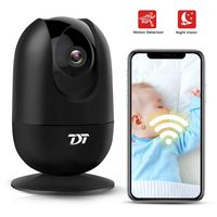 Pet Camera Security Camera, TDT 1080P WiFi Surveillance Camera with Motion Detection, Two-Way Audio, Night Vision and Cloud Storage, Wireless Indoor IP Camera for Pet/Baby Monitor, Work with Alexa