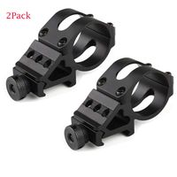 2 Pack Tactical 1"Offset Picatinny Rail Mount,Flashlight Offset Ring Side Gun Mount, for Scopes Laser Tactical Flashlights Torch