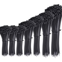 AUSTOR 700 Pieces Zip Ties Black Nylon Cable Zip Ties Self Locking Cable Ties in 4/6/ 8/10/ 12 Inches for Home Office Garage and Workshop