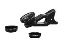 Mobile Phone Lens, Macro/Wide-Angle/Fisheye Lens,Mobile Phone Three-in-one with Clip Lens Kit,Compatible with IPhon IPad Samsung Most Android Smart Phones,HD Amplification Zoom Camera