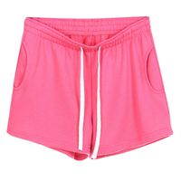 Women Short Pants, JOYFEEL ❤️ Ladies Cotton Linen Casual Elastic Waist Pants Drawstring Solid Summer Walking Shorts Hot Pink