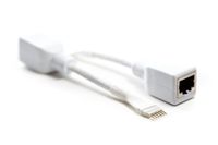 RJ45 to 6-Pin Ethernet Cable Adapter for Philips Hue Lightstrip Plus (2 Pack - One Pair, White)