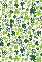 Lucky Clover St. Patrick's Day Gift Wrapping Flat Sheet - 24" x 6'