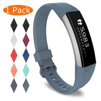 KingAcc Compatible Replacement Bands for Fitbit Alta HR, Fitbit Alta, Silicone Fitbit Alta HR Band Alta Band, Buckle Wristband Strap Women Men (1-Pack, Rock Blue, Small)