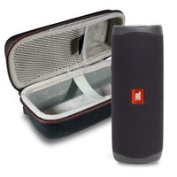 JBL Flip 5 Waterproof Portable Wireless Bluetooth Speaker Bundle with Hardshell Protective Case - Black