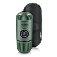 WACACO Nanopresso Portable Espresso Maker Bundled with Protective Case, Upgrade Version of Minipresso, 18 Bar Pressure, Small Travel Coffee Maker, Manually Operated，Perfect for Traveling（ Moss Green）