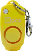 Mace Brand 130dB Personal Alarm Key Chain with Bag Clip, Backup Whistle, and Hidden Off Button for Self Defense, Yellow