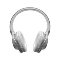 Fisher Audio Over-Ear Bluetooth Headphones with Optional Cord, Lightweight Foldable Design (Silver)