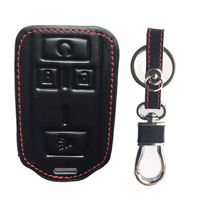 KAWIHEN Leather Smart Remote Key Fob Case Holder Cover for M3N-32337100 22881480 Chevrolet Colorado Silverado 1500 2500 HD 3500 HD GMC Canyon Sierra 1500 2500 HD 3500 HD