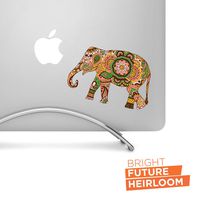 Boho Elephant 02-5" wide printed decal - For MacBook, Car, Laptop, and more!