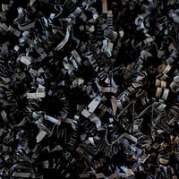 Crinkle Cut Shredded Paper 1/2 Pound - Shred Gift Basket Filling and Packing by Emerald Craft & Hobby (Black)