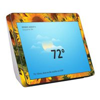 MightySkins Skin Compatible with Amazon Echo Show (2nd Gen) - Sunflowers | Protective, Durable, and Unique Vinyl Decal wrap Cover | Easy to Apply, Remove, and Change Styles | Made in The USA