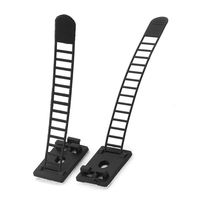 Magic&Shell 100pcs 92mm Adjustable Self Adhesive Cable Clips Wire Organizer Optional Screw Mount Electric Wiring Accessories Cable Clamp Clips Fixed Fasten Cable Tie Black