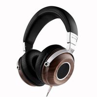 SIVGA SV004 Hi-Fi Wood Over-Ear Stereo Open Back Wired Headphones, Built-in Mic, Soft Earmuffs with Carrying Case (Walnut)