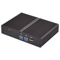 Fanless Mini PC,Kodi Box,Desktop Computer,with Windows 10 Pro/Linux Ubuntu,Intel Celeron 3205U/3215U,(Black),[HUNSN BM05],[64Bit/Dual Band WiFi/VGA/HDMI/4USB3.0/2USB2.0/LAN],(8G RAM/128G SSD)