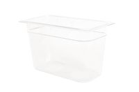 Rubbermaid Commercial Products Cold Food Insert Pan for Restaurants/Kitchens/Cafeterias, 1/3 Size, 8 Inches Deep, Clear (FG119P00CLR)