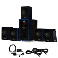 Acoustic Audio AA5102 Bluetooth 5.1 Speaker System with Optical Input and 2 Extension Cables