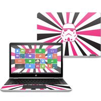 Mightyskins Skin Compatible with Hp Pavilion X360 14" (2017) - Pink Star Rays | Protective, Durable, and Unique Vinyl Decal Wrap Cover | Easy to Apply, Remove, and Change Styles | Made in The USA