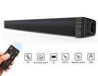 Surround Sound Bar, dodocool 32-Inch Wired & Wireless BT 4.2 Stereo Soundbar, Three Equalizer Mode Audio Speaker for TV, USB/SD/AUX Input, Wall Mountable, Remote Control