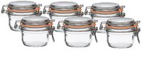 Le Parfait French Super Terrine Wide Mouth Jar - 125 Grams with 70 mm Gasket (Pack of 6)