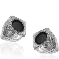 Soundance TWS Wireless Speakers Pair, Set of 2 Mini Speakers for Dual Channel Wireless Stereo System, Color LED Light Flashing, Compatible with Computer Smartphone Mp3 AUX, B5W - 2 Pack