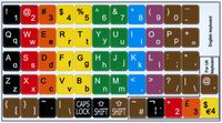 Learning English Colored Keyboard Stickers (Lower & Upper CASE) for Desktop, Laptop and Notebook