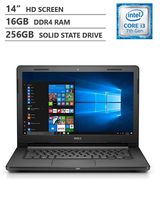 Dell Vostro 14" HD Screen Business Laptop, Intel Core i3-7020U 2.30 GHz Dual-Core Processor, 16GB Memory, 256GB Solid State Drive, Wireless-AC, Bluetooth 4.2, Windows 10, Black