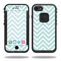MightySkins Skin Compatible with Lifeproof iPhone 7 - Aqua Chevron | Protective, Durable, and Unique Vinyl Decal wrap Cover | Easy to Apply, Remove, and Change Styles | Made in The USA