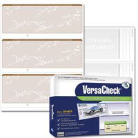 VersaCheck Security Business Check Refills: Form #3000 Business Standard - Tan Prestige - 250 Sheets