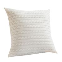 Hot Sale!!18" x 18" Cafe Sofa Cushion Cover Home Decor,Knitting Fashion Throw Pillow Cases With Hidden Zipper (White)