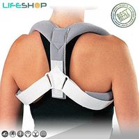LifeShop Clavicle Posture Corrector Brace Comfortable Back Support & Spine Alignment for Men and Women - Grey