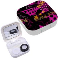 Portable Contact Lens Case Box Travel Kit Mirror + Bottle + Tweezers Container Holder [ Girls Boys ]