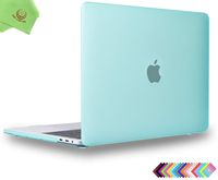 MacBook Pro 15 inch Case 2019 2018 2017 2016, UESWILL Smooth Matte Hard Case for MacBook Pro 15 inch with Touch Bar & USB-C (Model: A1990 / A1707) + Microfibre Cleaning Cloth, Green