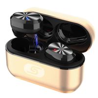TWS Bluetooth 5.0 Wireless Earbuds Headset SZSAGO W5s True Wireless Earphones for iPhone/Samsung IPX7 Waterproof Bluetooth Headphones Headsets with Patented Intelligent Metal Charging case(Rose Gold)