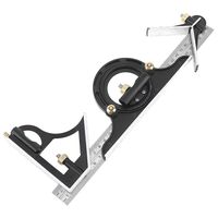 ChgImposs 12" Adjustable Sliding Combination Square Ruler & Protractor Level Measure Measuring Set, Inch/Metric