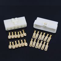 uxcell Nylon Latching Connector 12-pin 6.3mm Male Female for 18-14AWG Wire