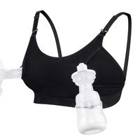 Hands Free Pumping Bra, Momcozy Adjustable Breast-Pumps Holding and Nursing Bra, Suitable for Breastfeeding-Pumps by Lansinoh, Philips Avent, Spectra, Evenflo and More (XX-Large, Black)