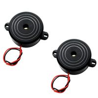 mxuteuk 2pcs DC 9-15V Wired Electronic Buzzer Alarm Sounder Speaker Intermittent Beep Tone HF-4218-W