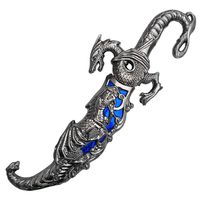Ace Martial Arts Supply Saint George Dragon Saber Fantasy Knight Sword (2nd Generation Blue 10" Dagger)
