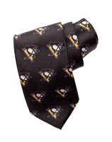 NHL Men's All Over Team Logo Neck Tie (Pittsburgh Penguins)