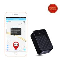 AUENLIPHTO GT200A Real-time Wireless Portable Magnetic Personal Bicycle Motorcycle Vehicle GPS Tracker No Monthly Fee Anti-Theft Car GPS Tracking(Black)